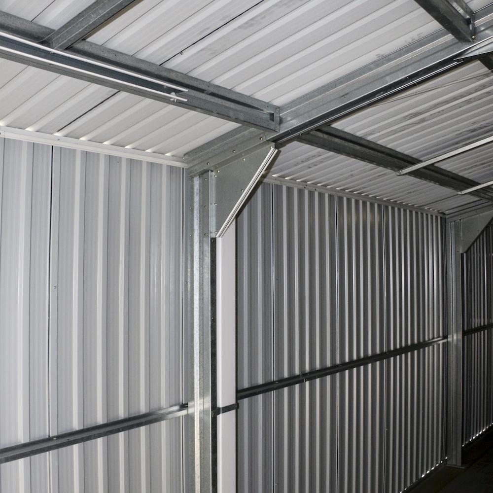 Duramax Garages Duramax 12ft x 26ft Imperial Metal Garage Off White / Brown Trim