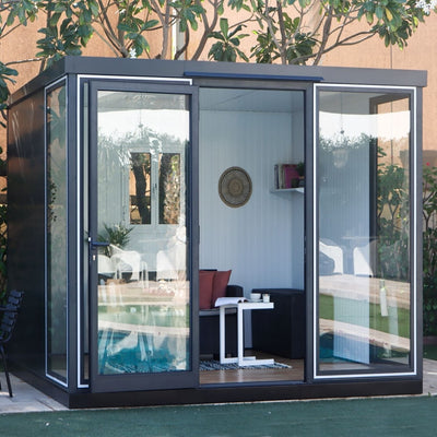 Duramax 10x10 Garden Glass Room, Outdoor Office, Shelter, Playroom and Insulated Building 32001