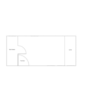 Duramax Insulated Buildings Room Partition and Loft Kit BOSS Gable Roof Tiny House/Insulated Building 8.5' x 20'