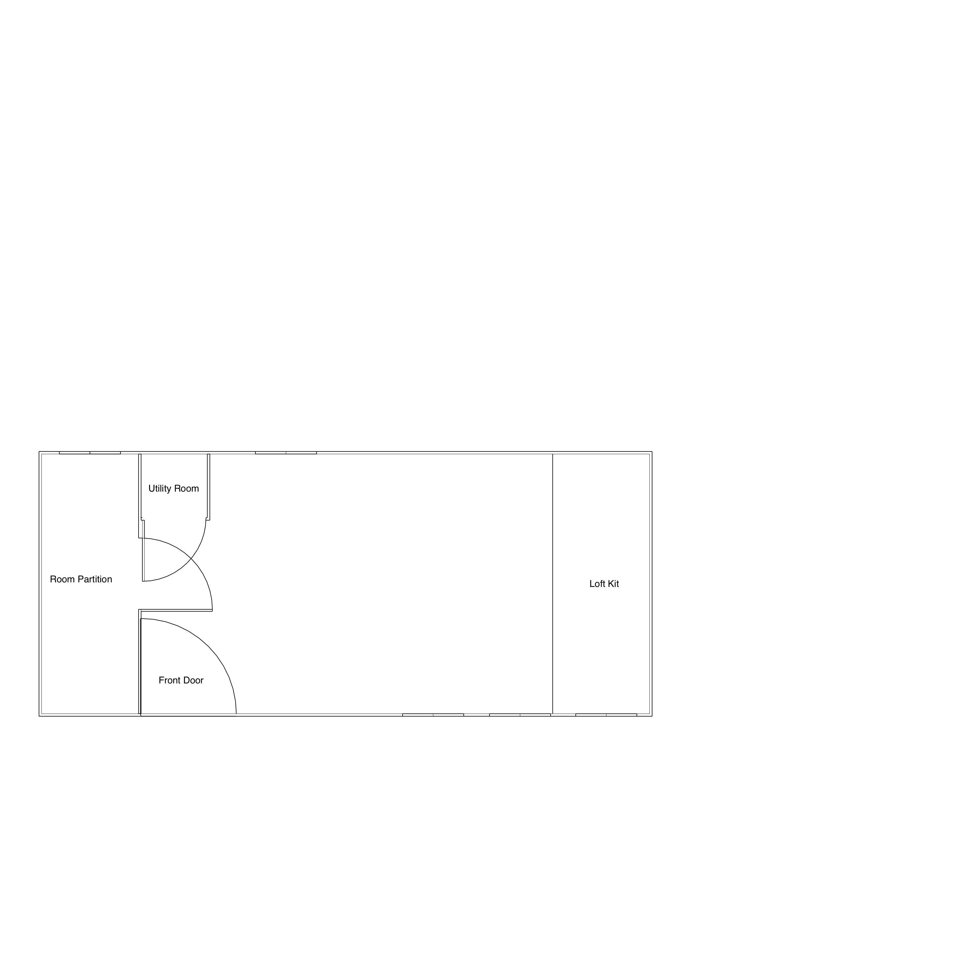 Duramax Insulated Buildings Room Partition+Utility Room+Loft Kit BOSS Gable Roof Tiny House/Insulated Building 8.5' x 20'