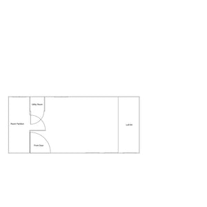 Duramax Insulated Buildings Room Partition+Utility Room+Loft Kit BOSS Gable Roof Tiny House/Insulated Building 8.5' x 20'