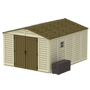 Duramax sheds DuraMax 10.5ft x 13ft  Woodbridge Plus Vinyl Shed w/ Foundation Kit & Window