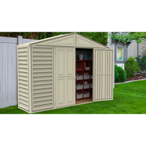 Duramax sheds DuraMax 10.5ft x 2.75ft SidePro Vinyl Shed with Foundation Kit