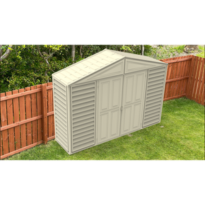 Duramax sheds DuraMax 10.5ft x 2.75ft SidePro Vinyl Shed with Foundation Kit