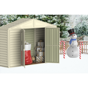 Duramax sheds DuraMax 10.5ft x 2.75ft SidePro Vinyl Shed with Foundation Kit