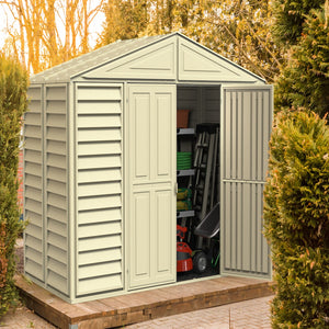 Duramax sheds DuraMax 10.5ft x 5ft Woodbridge Vinyl Shed with Foundation Kit