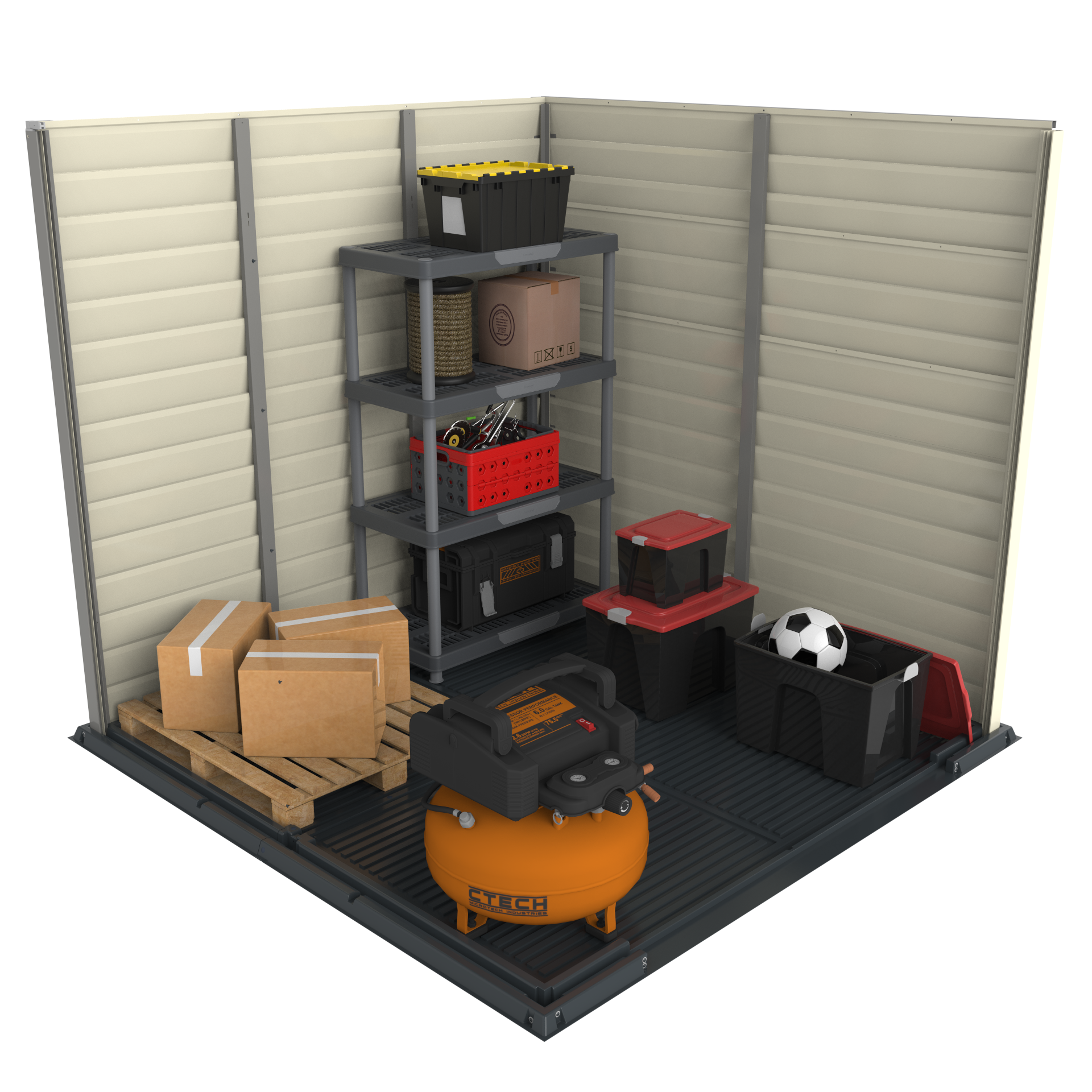Duramax sheds DuraMax 7ft x 7ft StoreMax Plus Vinyl Shed with Molded Floor