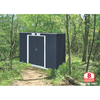 Duramax sheds Duramax 8ft x 4ft Pent Roof Shed Dark Gray with OffWhite Trim