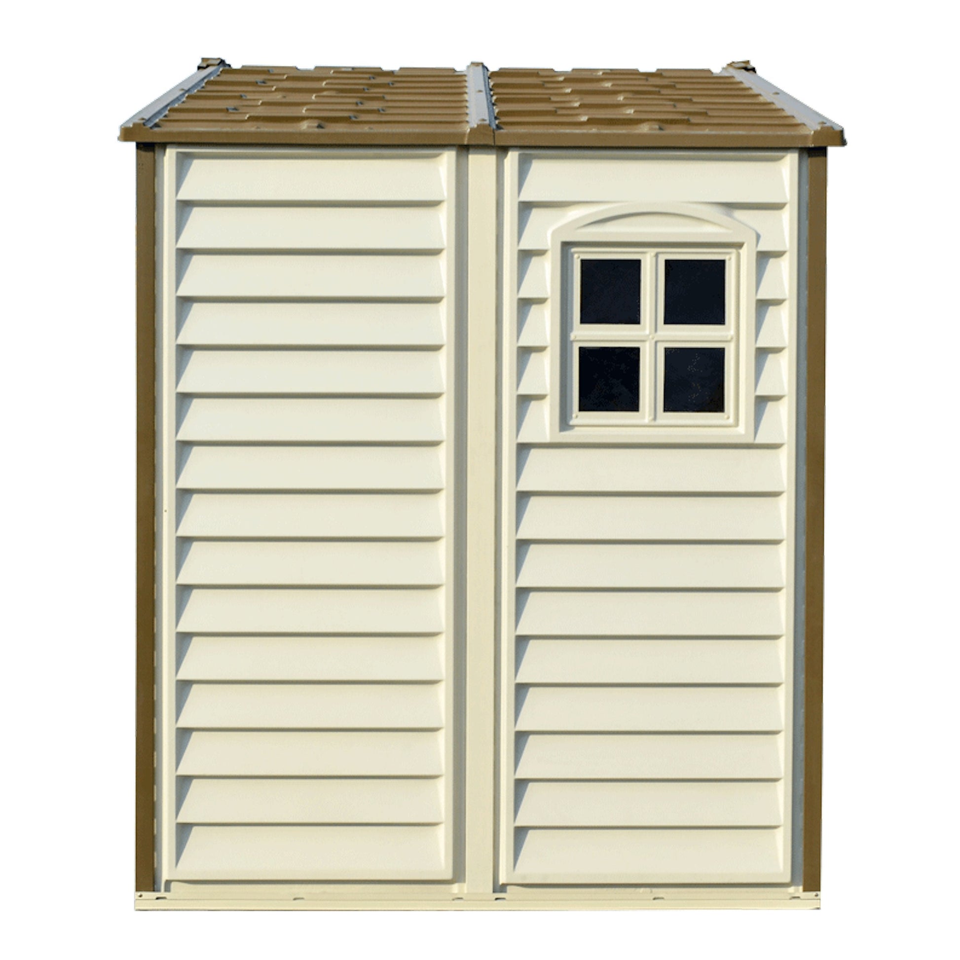 Duramax sheds DuraMax 8ft x 5.5ft Storeall Vinyl Shed with Foundation Kit and window