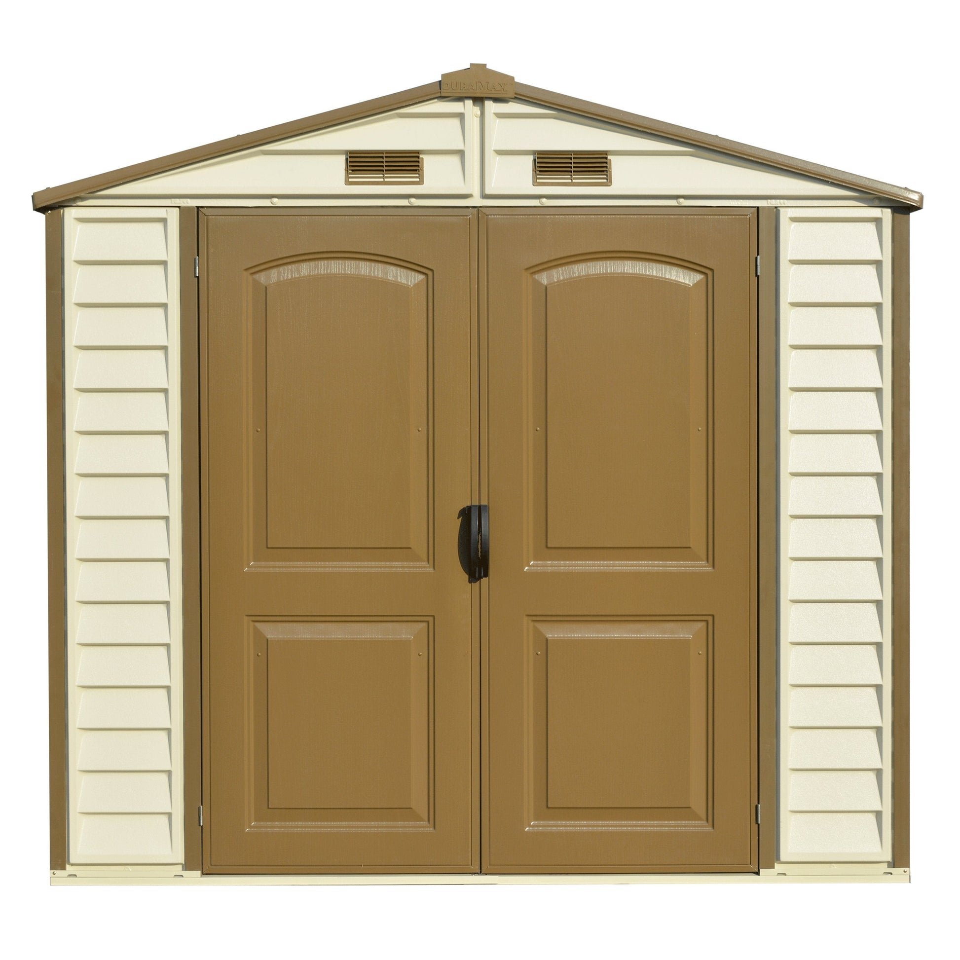 Duramax sheds DuraMax 8ft x 5.5ft Storeall Vinyl Shed with Foundation Kit and window