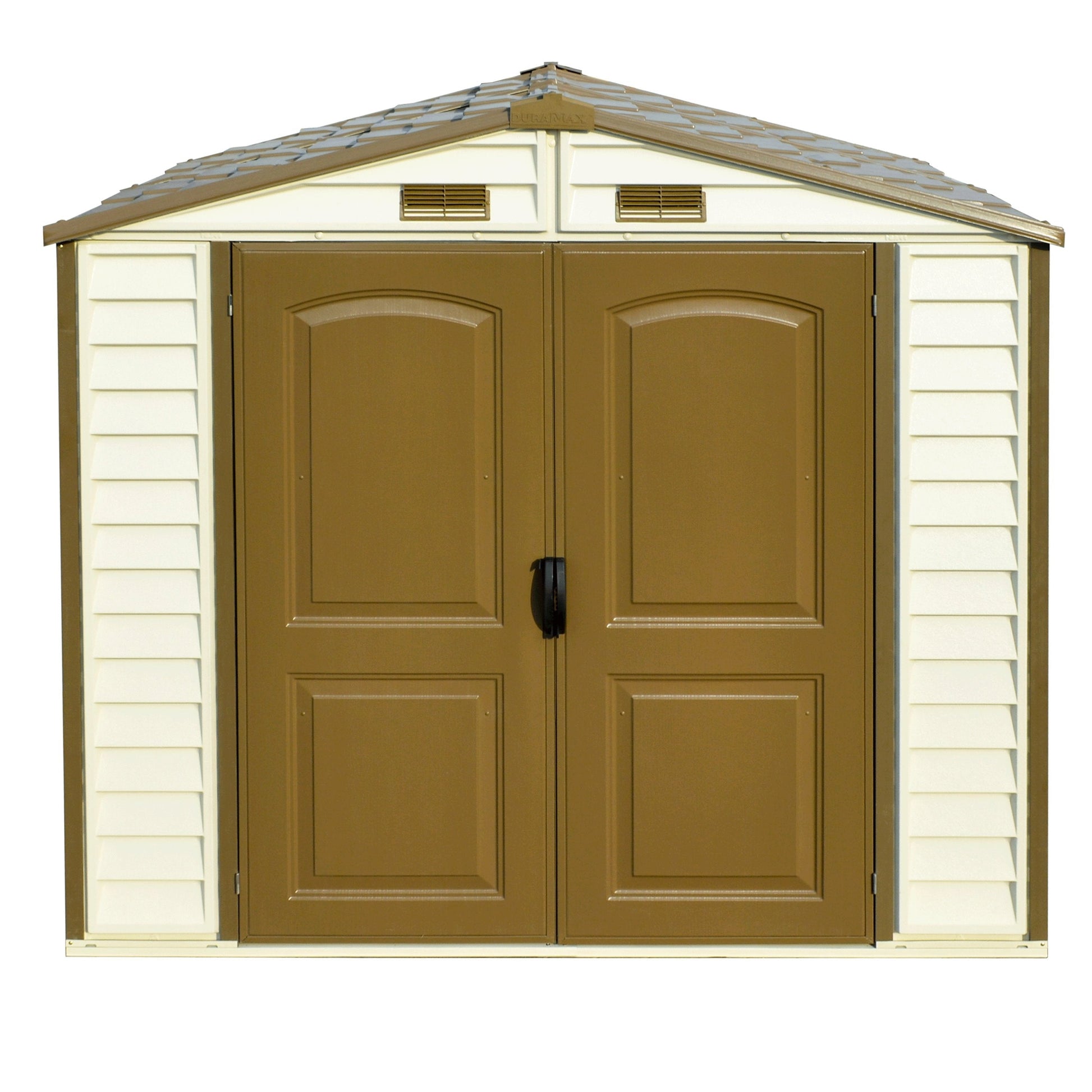 Duramax sheds DuraMax 8ft x 5.5ft Storeall Vinyl Shed with Foundation Kit and window