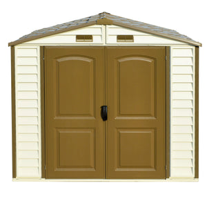 Duramax sheds DuraMax 8ft x 5.5ft Storeall Vinyl Shed with Foundation Kit and window