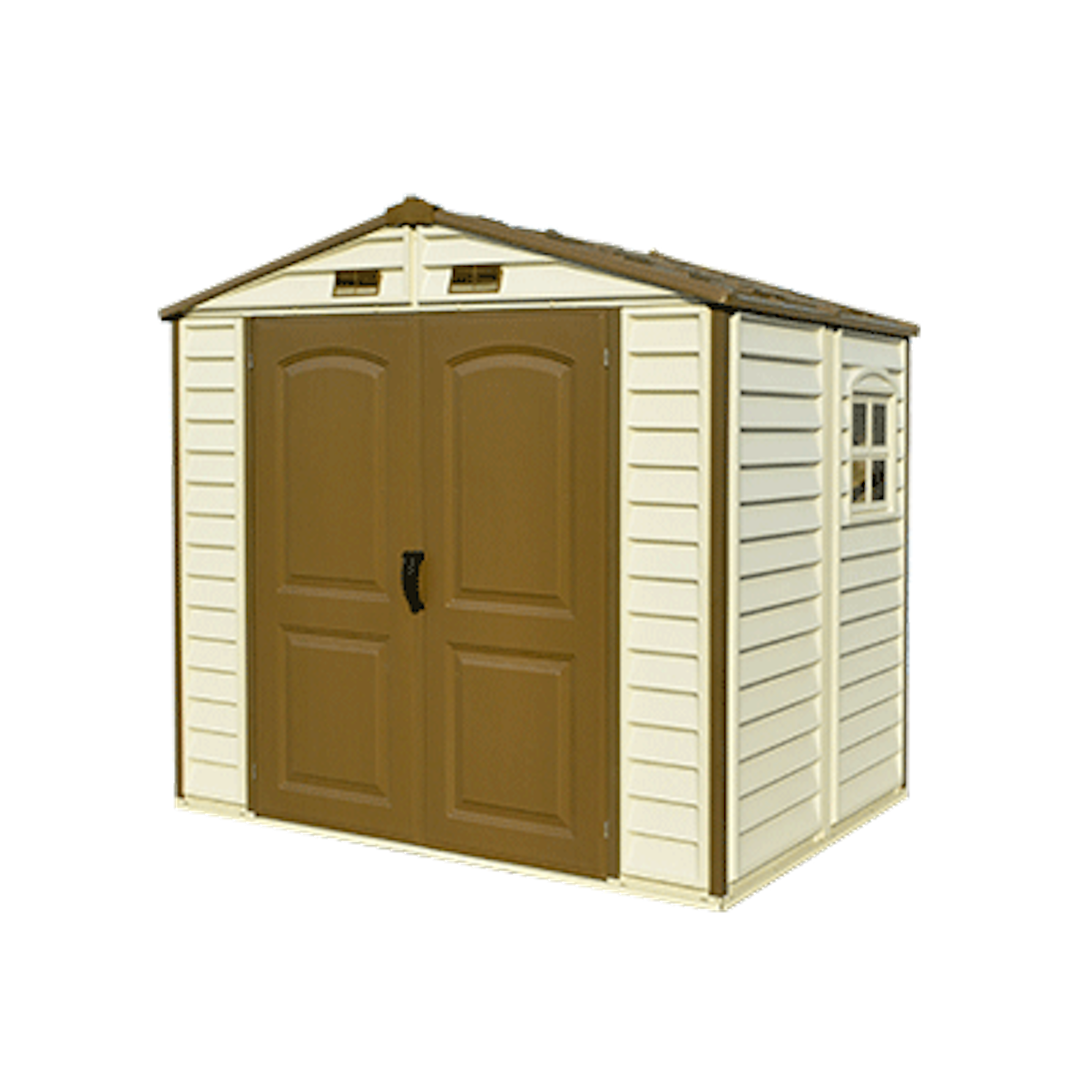 Duramax sheds DuraMax 8ft x 5.5ft Storeall Vinyl Shed with Foundation Kit and window