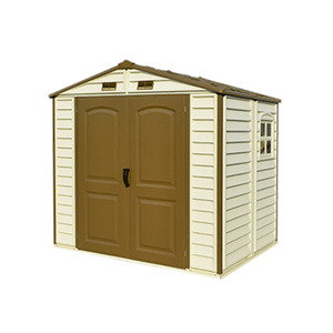 Duramax sheds DuraMax 8ft x 5.5ft Storeall Vinyl Shed with Foundation Kit and window