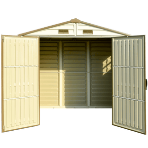 Duramax sheds DuraMax 8ft x 5.5ft Storeall Vinyl Shed with Foundation Kit and window