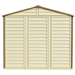 Duramax sheds DuraMax 8ft x 5.5ft Storeall Vinyl Shed with Foundation Kit and window