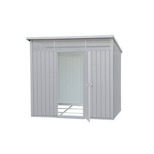 Duramax sheds Duramax 8ft x 6ft Palladium Premier Metal Shed Light Gray