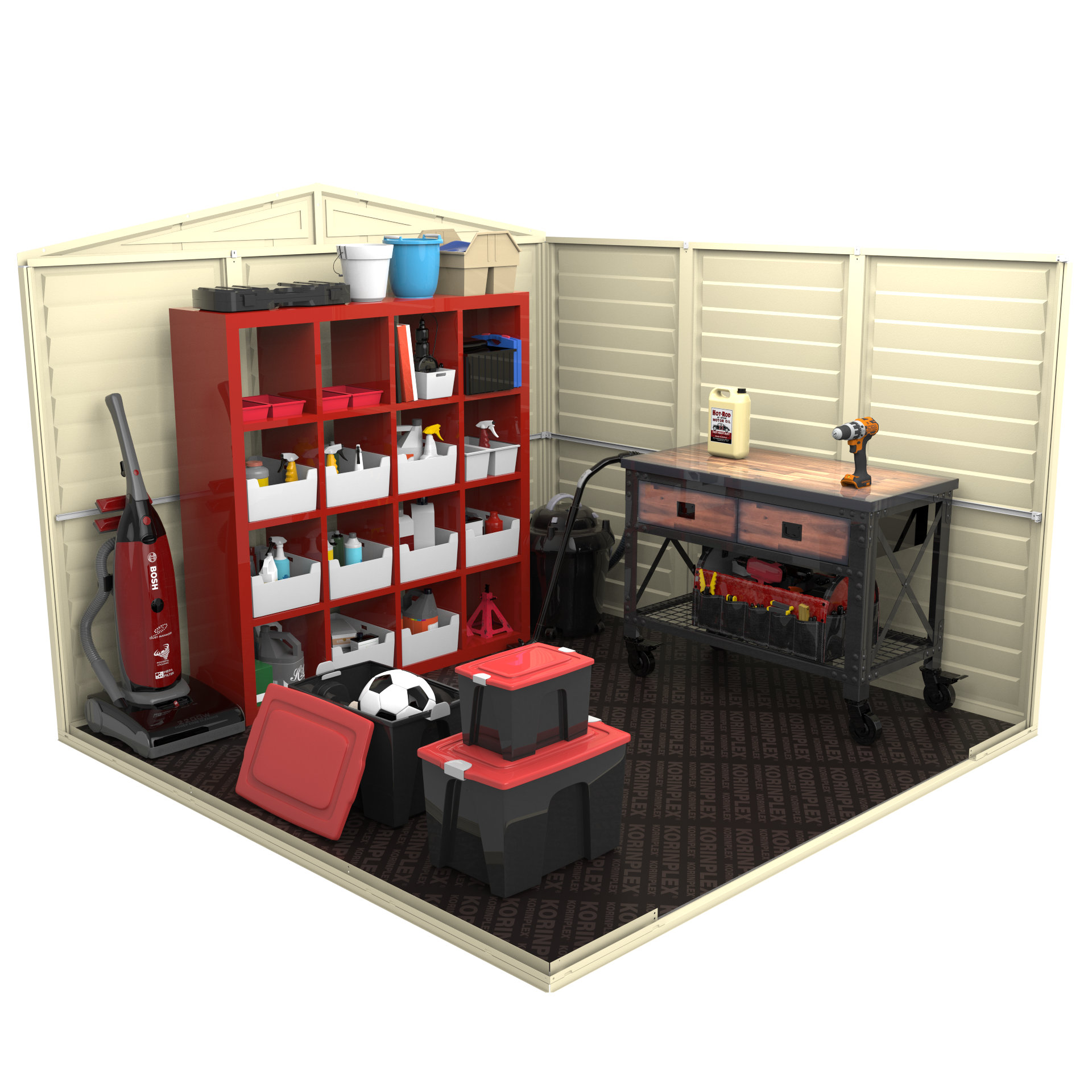 Duramax sheds Duramax 8ft x 8ft Duramate Vinyl Shed with Foundation Kit