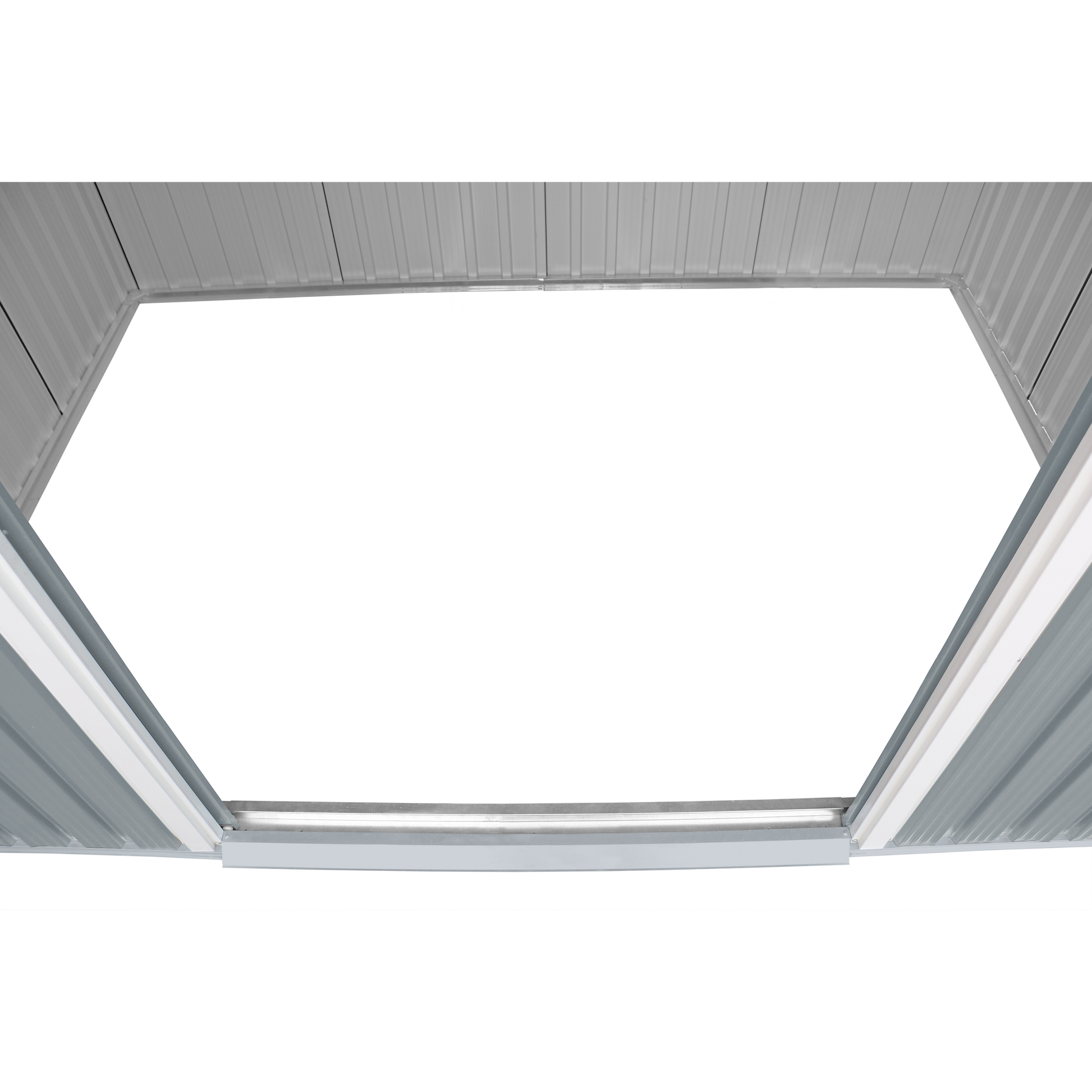 Duramax sheds Duramax TOP Pent Roof Skylight 8 x 6 Metal Storage Shed - Light Gray