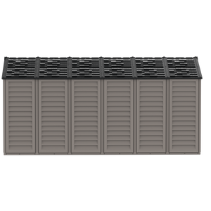 Duramax Vinyl Sheds Duramax 15 x 8 Apex Pro Vinyl Shed with Foundation, 2 Windows and 2 Doors