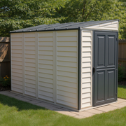 Duramax Vinyl Sheds Duramax 4ft x 10ft Sidemate Plus Vinyl Resin Outdoor Storage Shed With Foundation Kit 36725