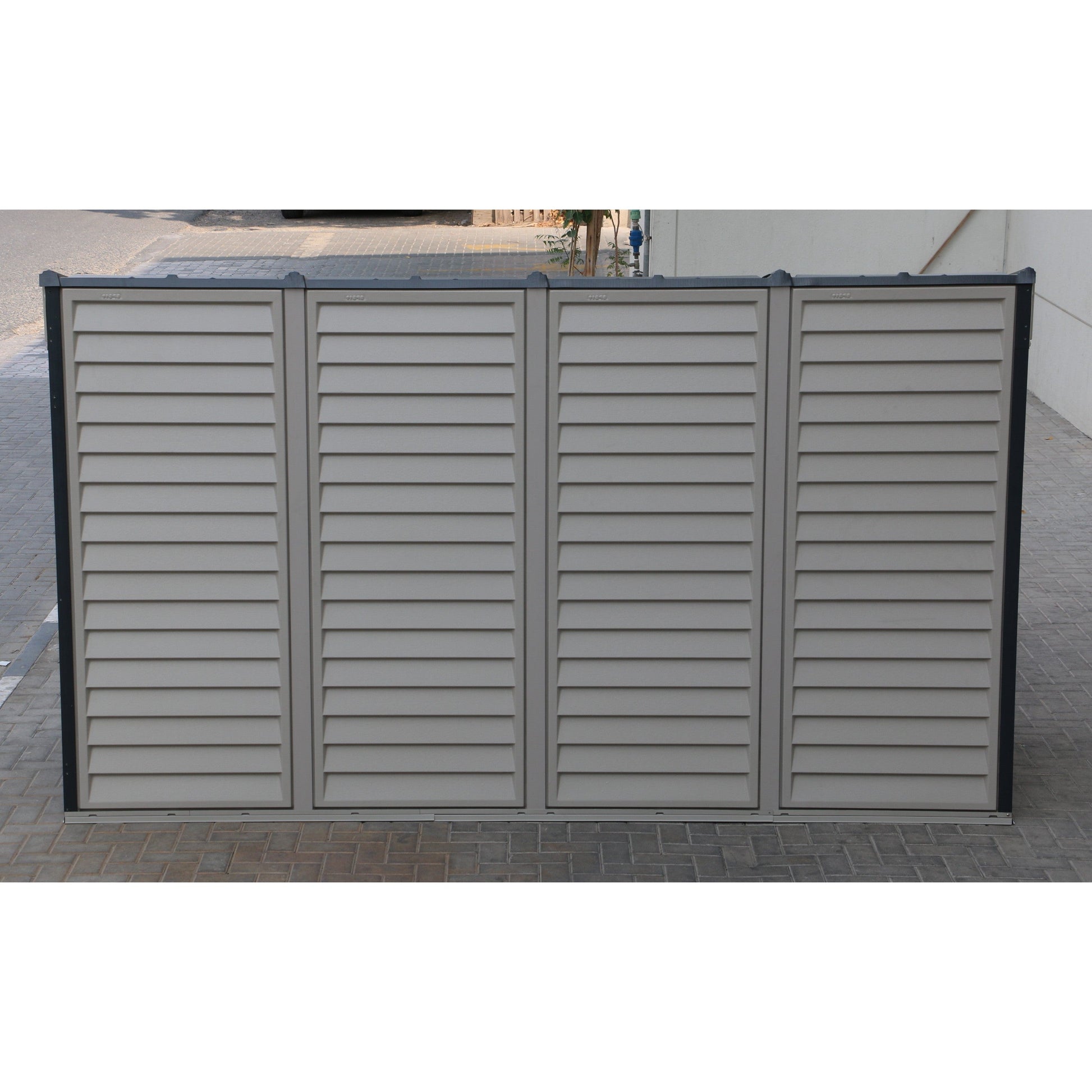 Duramax Vinyl Sheds 4ft x 10ft Sidemate Plus Vinyl Resin Outdoor Storage Shed With Foundation Kit