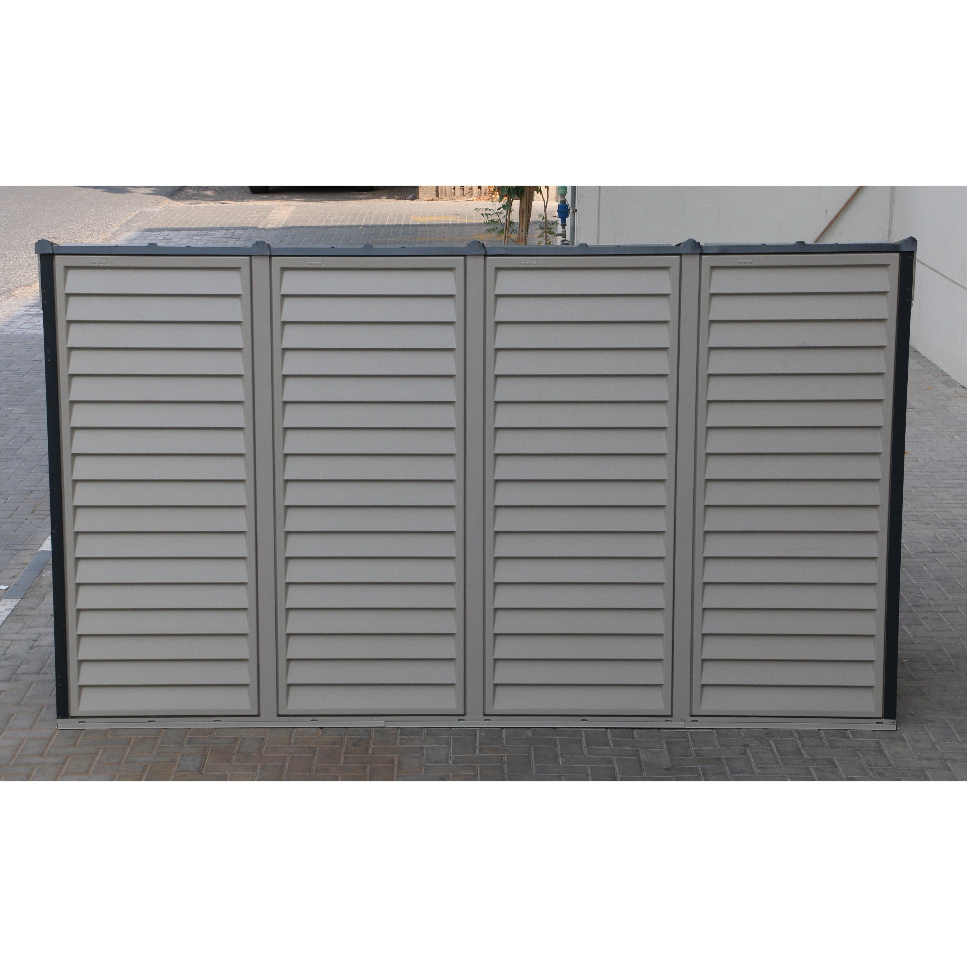 Duramax Vinyl Sheds 4ft x 10ft Sidemate Plus Vinyl Resin Outdoor Storage Shed With Foundation Kit
