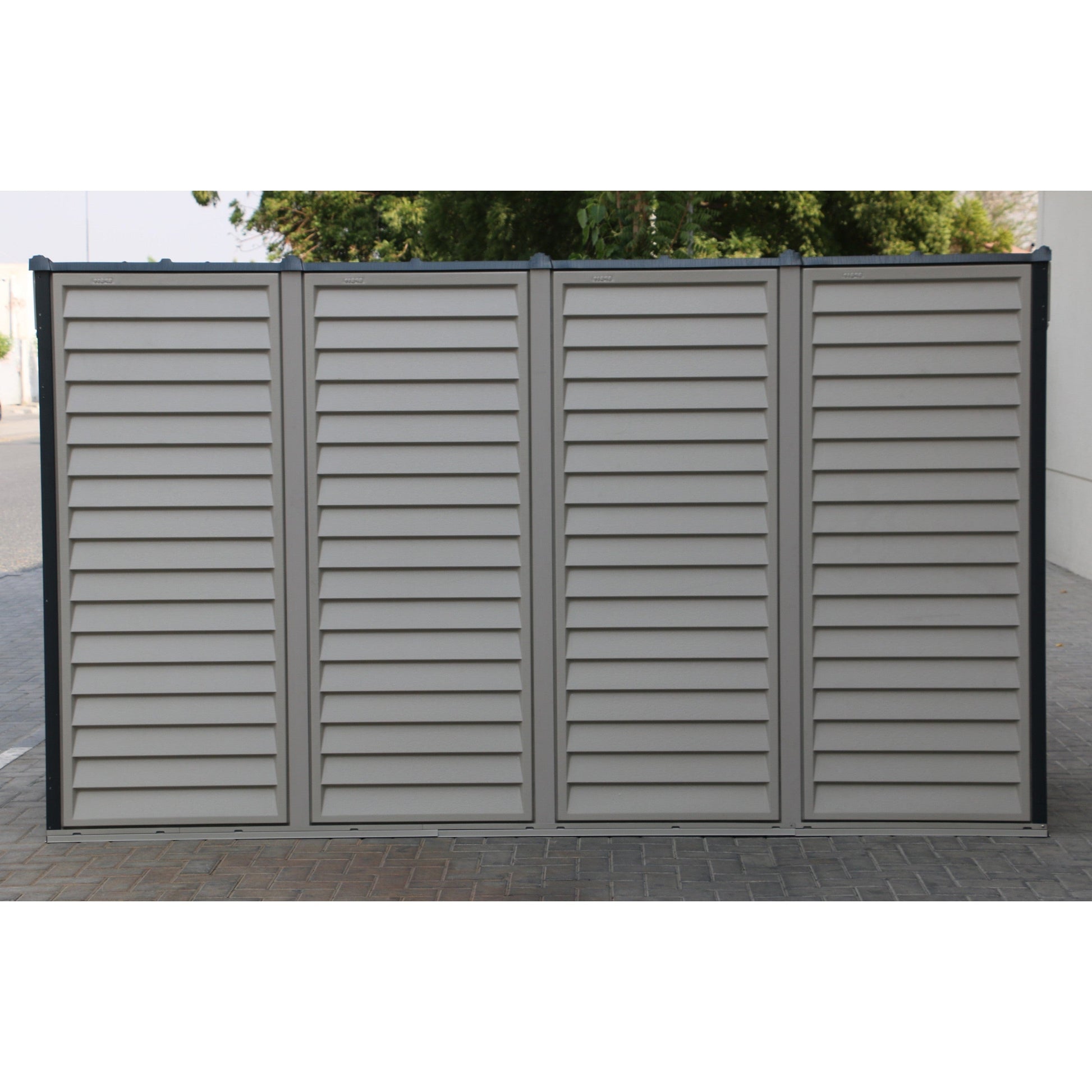 Duramax Vinyl Sheds 4ft x 10ft Sidemate Plus Vinyl Resin Outdoor Storage Shed With Foundation Kit