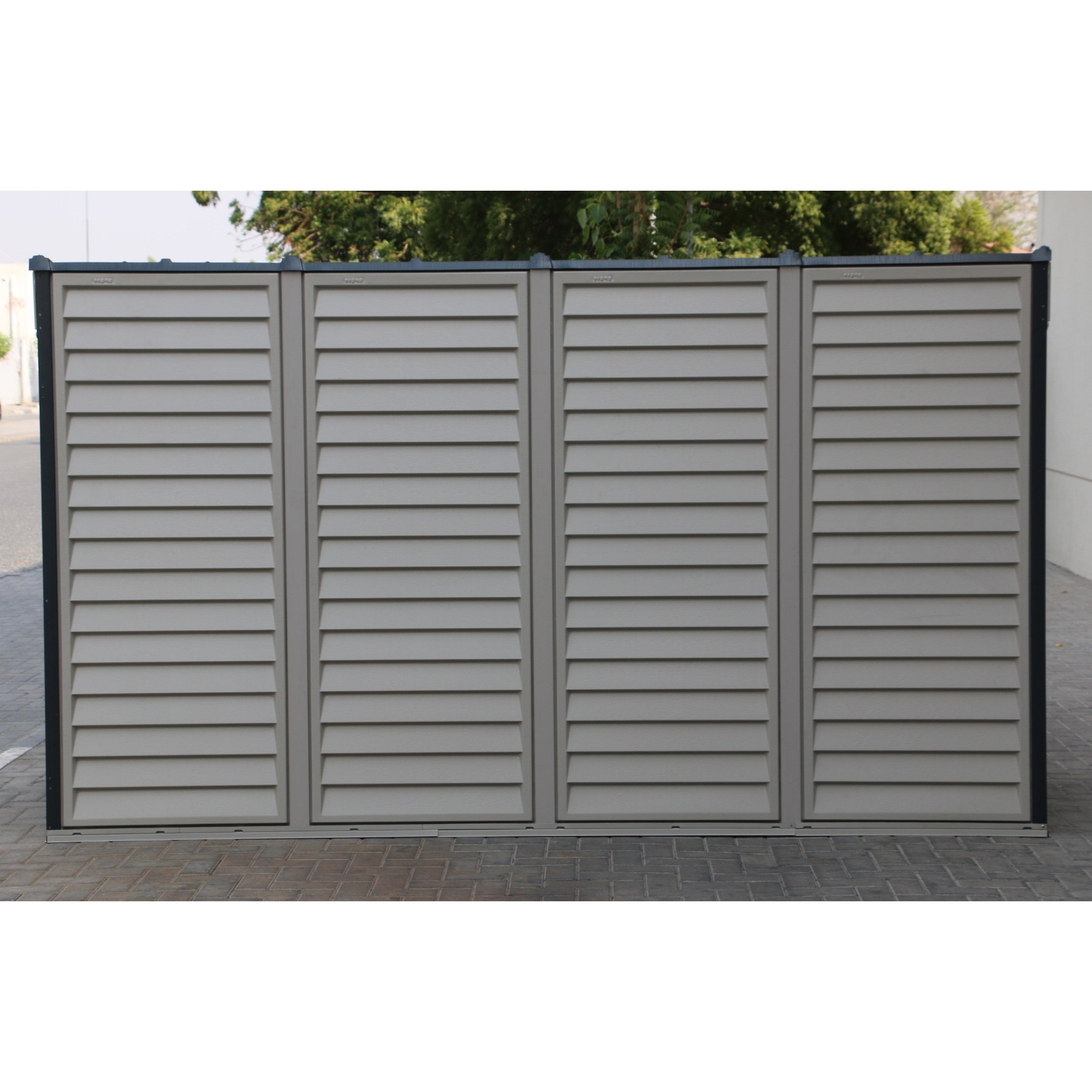 Duramax Vinyl Sheds 4ft x 10ft Sidemate Plus Vinyl Resin Outdoor Storage Shed With Foundation Kit