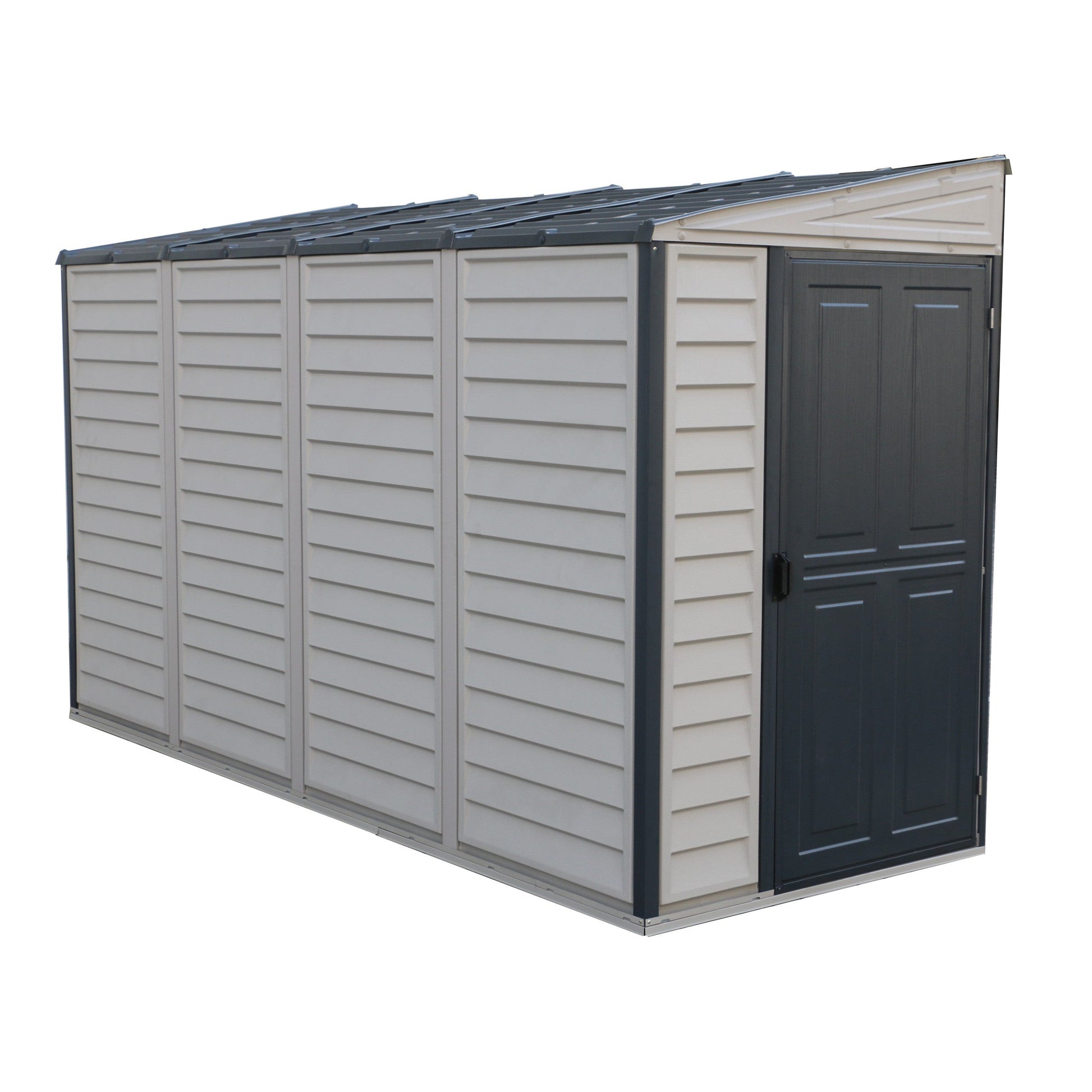 Duramax Vinyl Sheds 4ft x 10ft Sidemate Plus Vinyl Resin Outdoor Storage Shed With Foundation Kit
