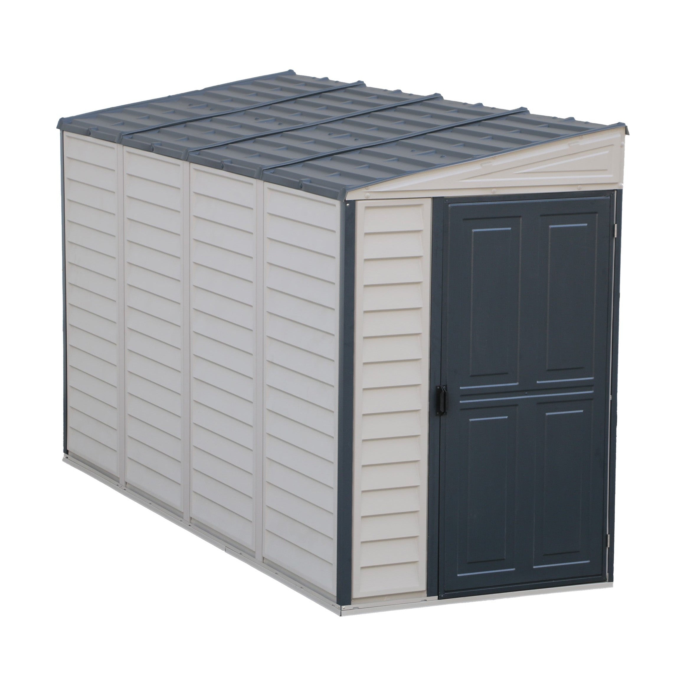 Duramax Vinyl Sheds 4ft x 10ft Sidemate Plus Vinyl Resin Outdoor Storage Shed With Foundation Kit