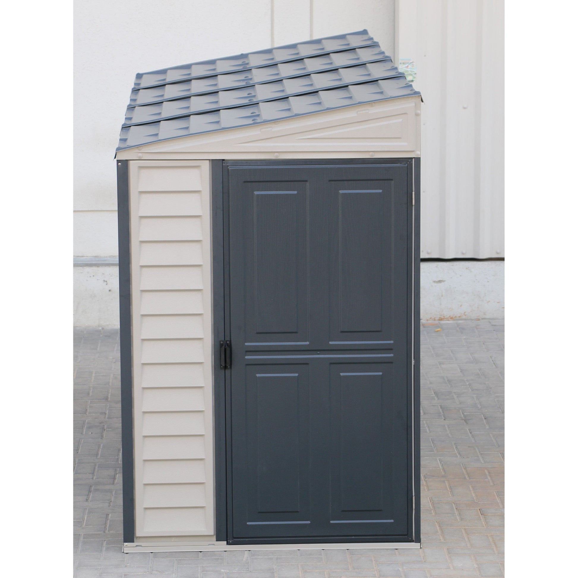 Duramax Vinyl Sheds 4ft x 10ft Sidemate Plus Vinyl Resin Outdoor Storage Shed With Foundation Kit