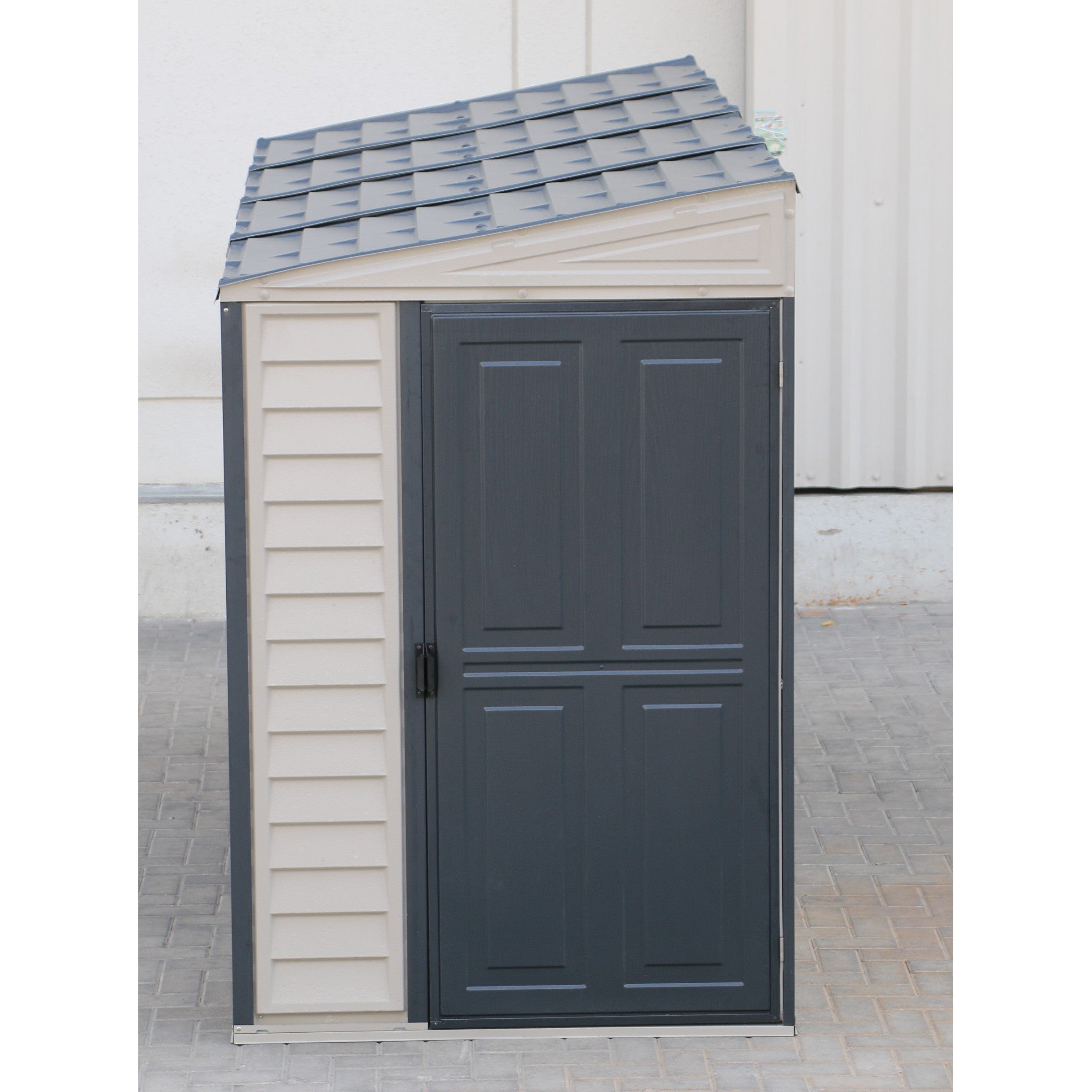 Duramax Vinyl Sheds 4ft x 10ft Sidemate Plus Vinyl Resin Outdoor Storage Shed With Foundation Kit