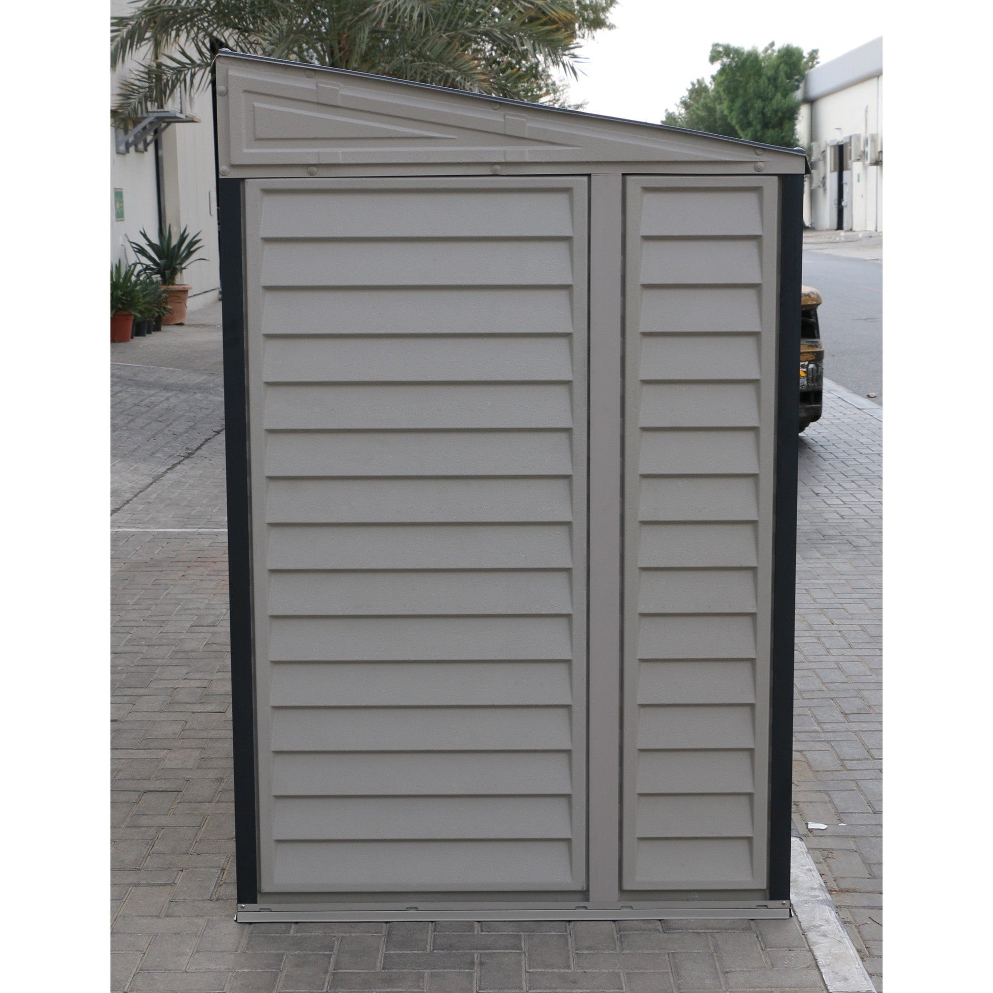 Duramax Vinyl Sheds 4ft x 10ft Sidemate Plus Vinyl Resin Outdoor Storage Shed With Foundation Kit