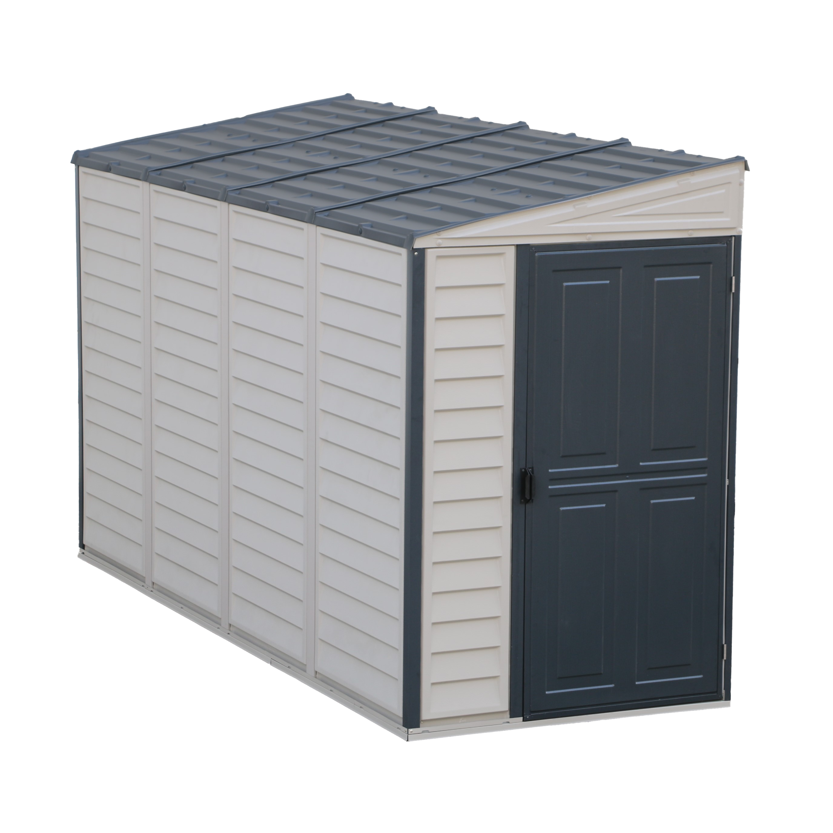 Duramax Vinyl Sheds 4ft x 10ft Sidemate Plus Vinyl Resin Outdoor Storage Shed With Foundation Kit