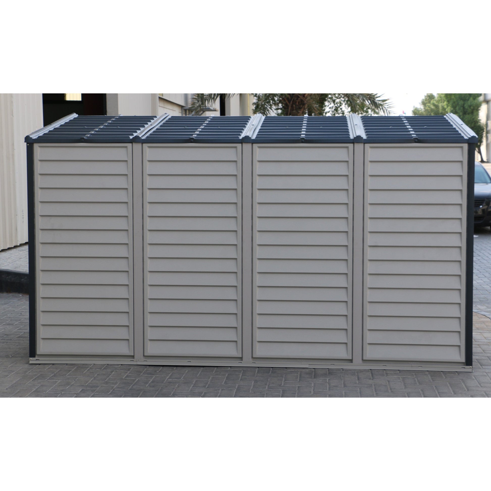 Duramax Vinyl Sheds 4ft x 10ft Sidemate Plus Vinyl Resin Outdoor Storage Shed With Foundation Kit