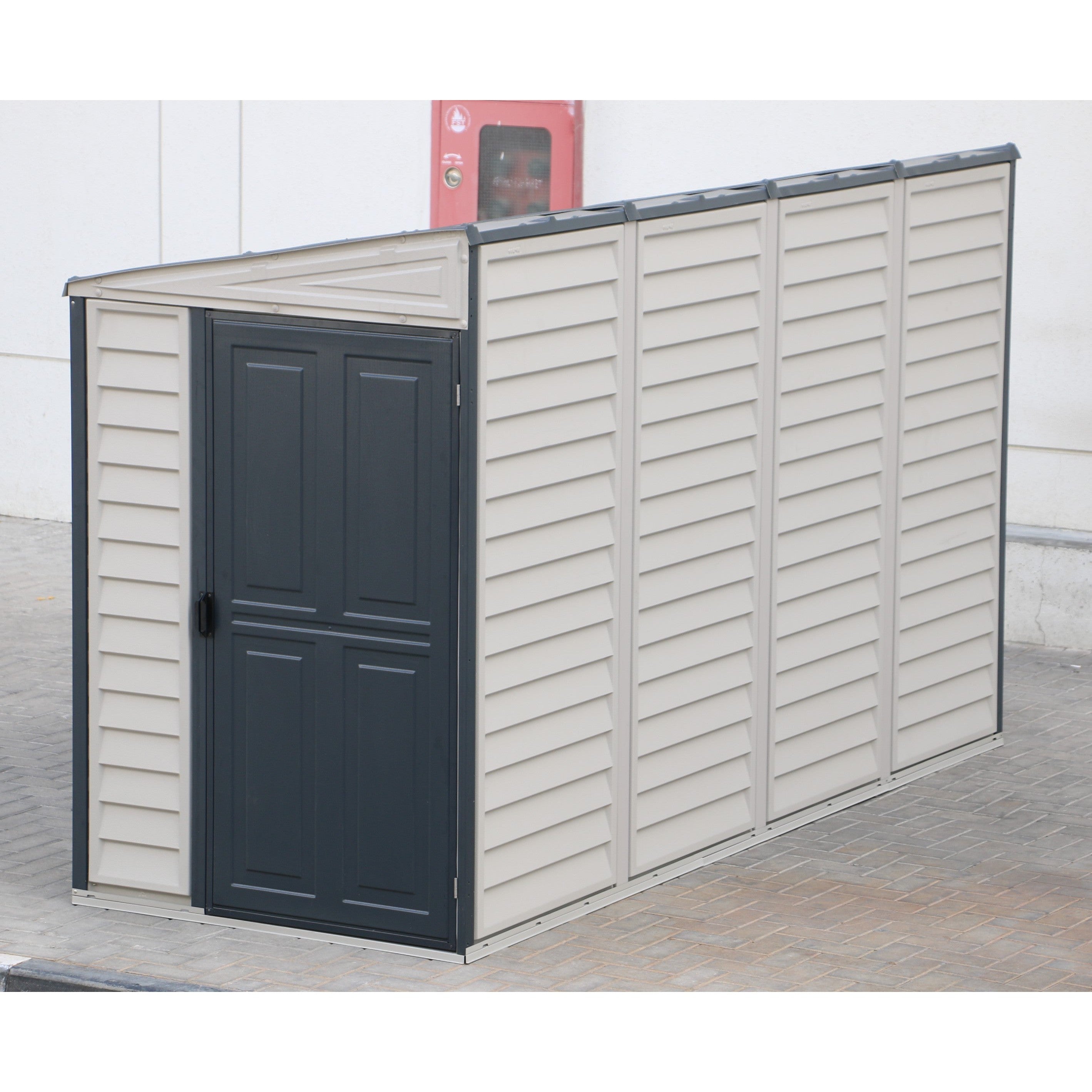 Duramax Vinyl Sheds 4ft x 10ft Sidemate Plus Vinyl Resin Outdoor Storage Shed With Foundation Kit