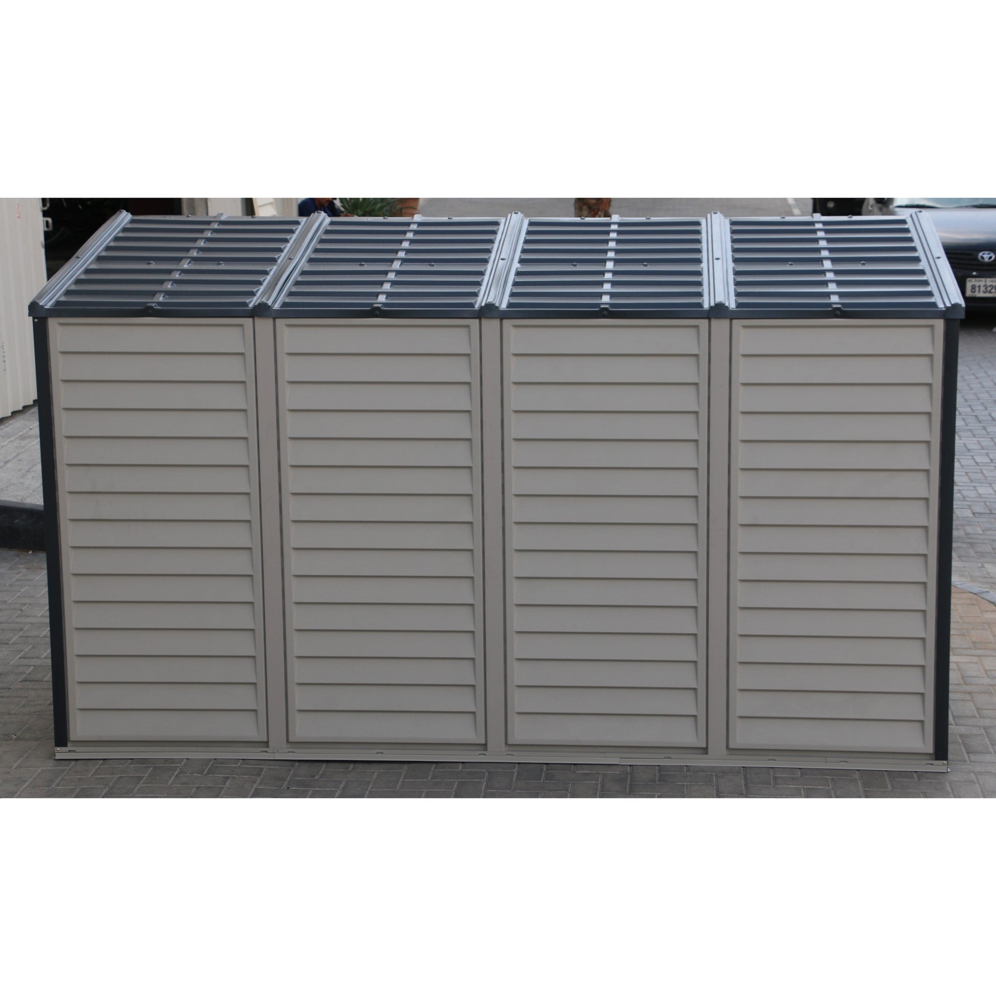 Duramax Vinyl Sheds 4ft x 10ft Sidemate Plus Vinyl Resin Outdoor Storage Shed With Foundation Kit