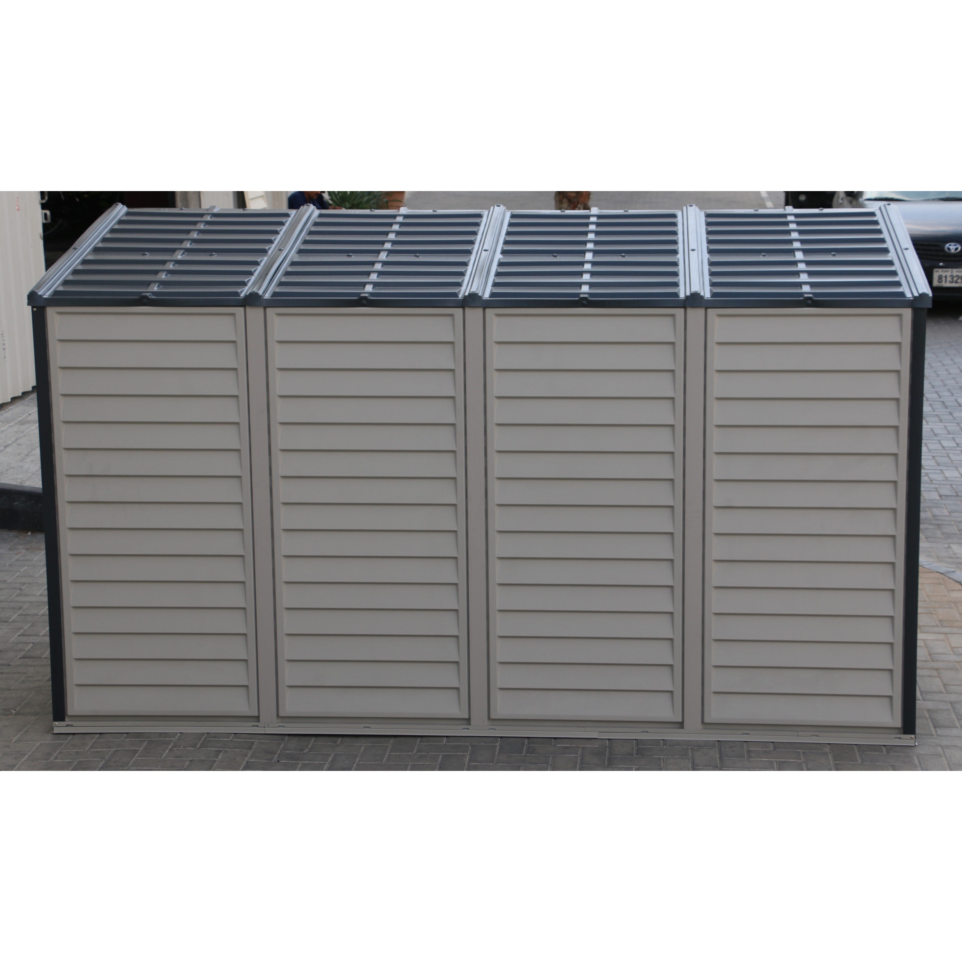 Duramax Vinyl Sheds 4ft x 10ft Sidemate Plus Vinyl Resin Outdoor Storage Shed With Foundation Kit