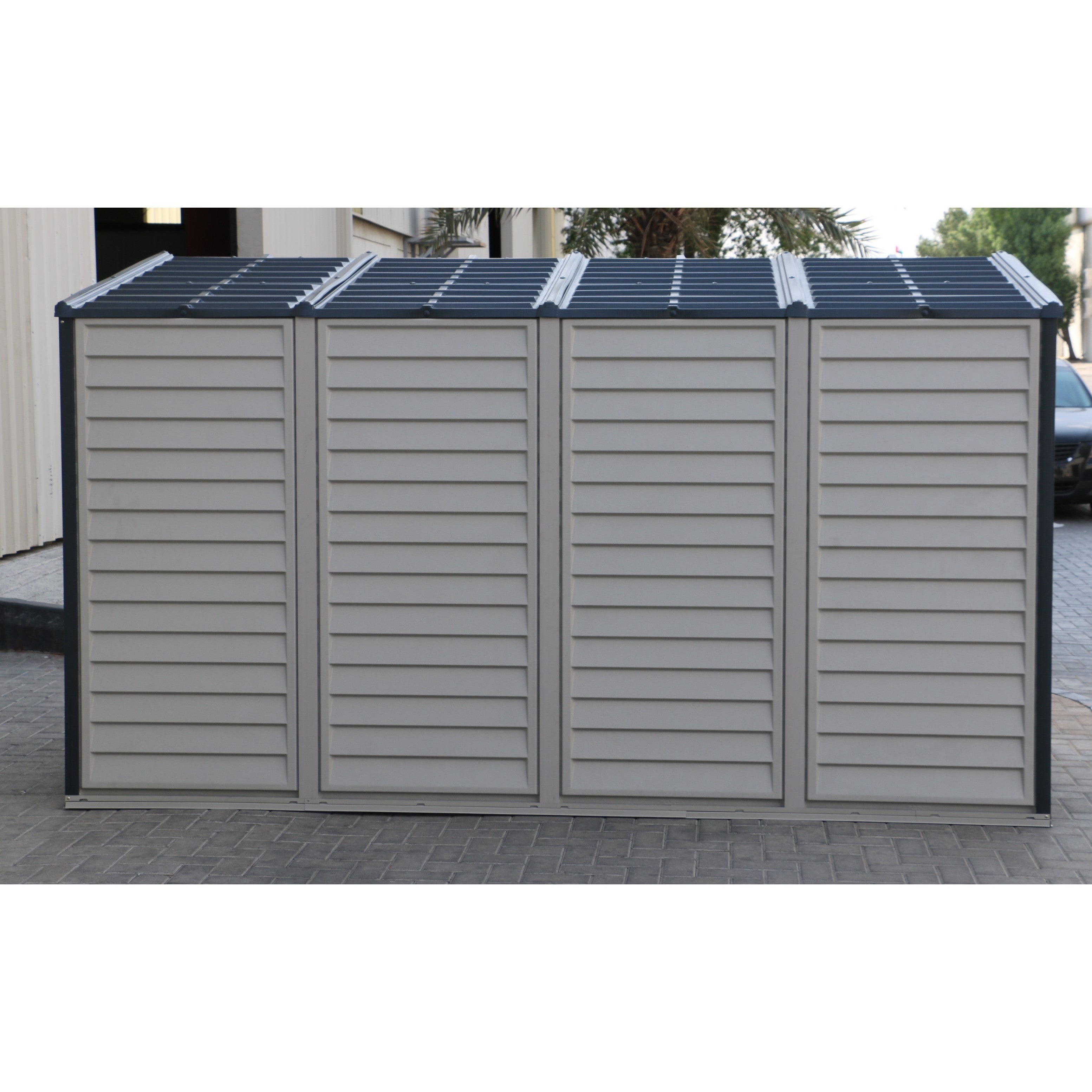 Duramax Vinyl Sheds 4ft x 10ft Sidemate Plus Vinyl Resin Outdoor Storage Shed With Foundation Kit