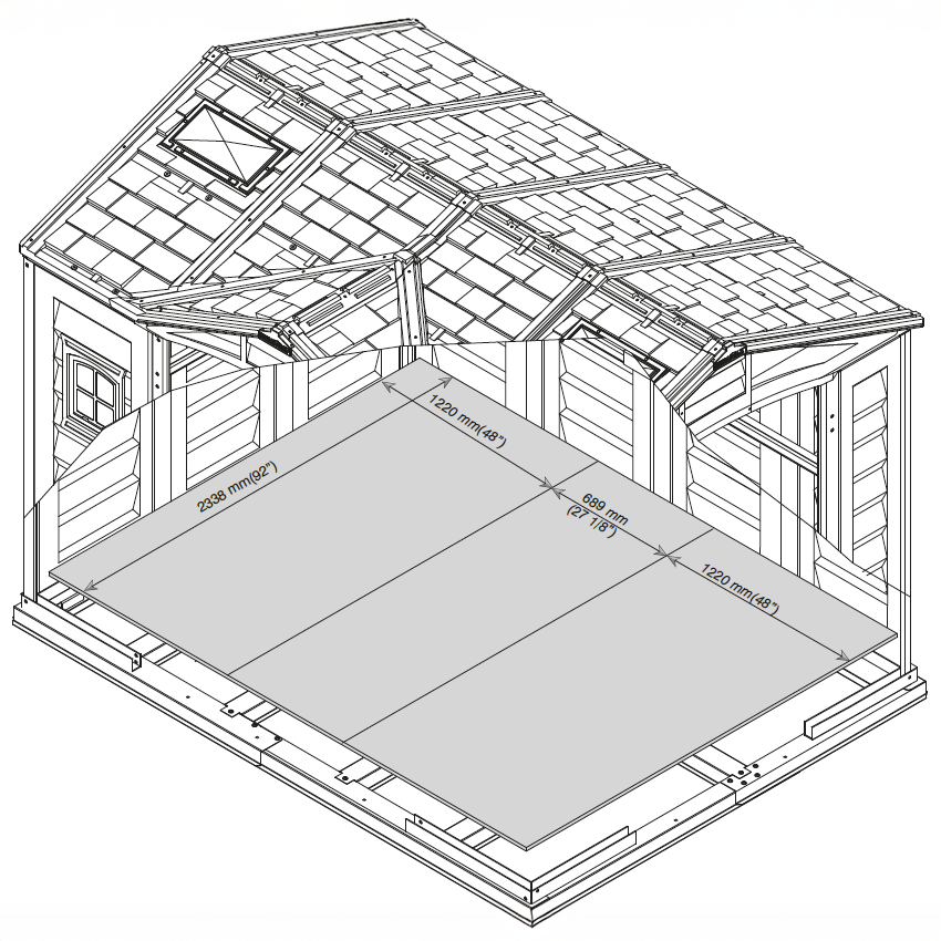Duramax Vinyl Sheds Duramax Apex Pro 10.5'X8' Vinyl Shed with Foundation, 2 Windows and Side Door
