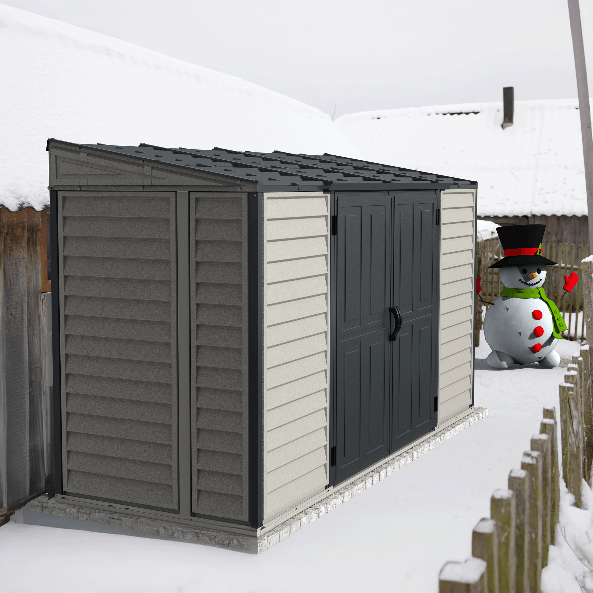 Duramax Vinyl Sheds DuraMax SideMate Plus Pro 10' x 4' Outdoor Storage Shed with Double Doors