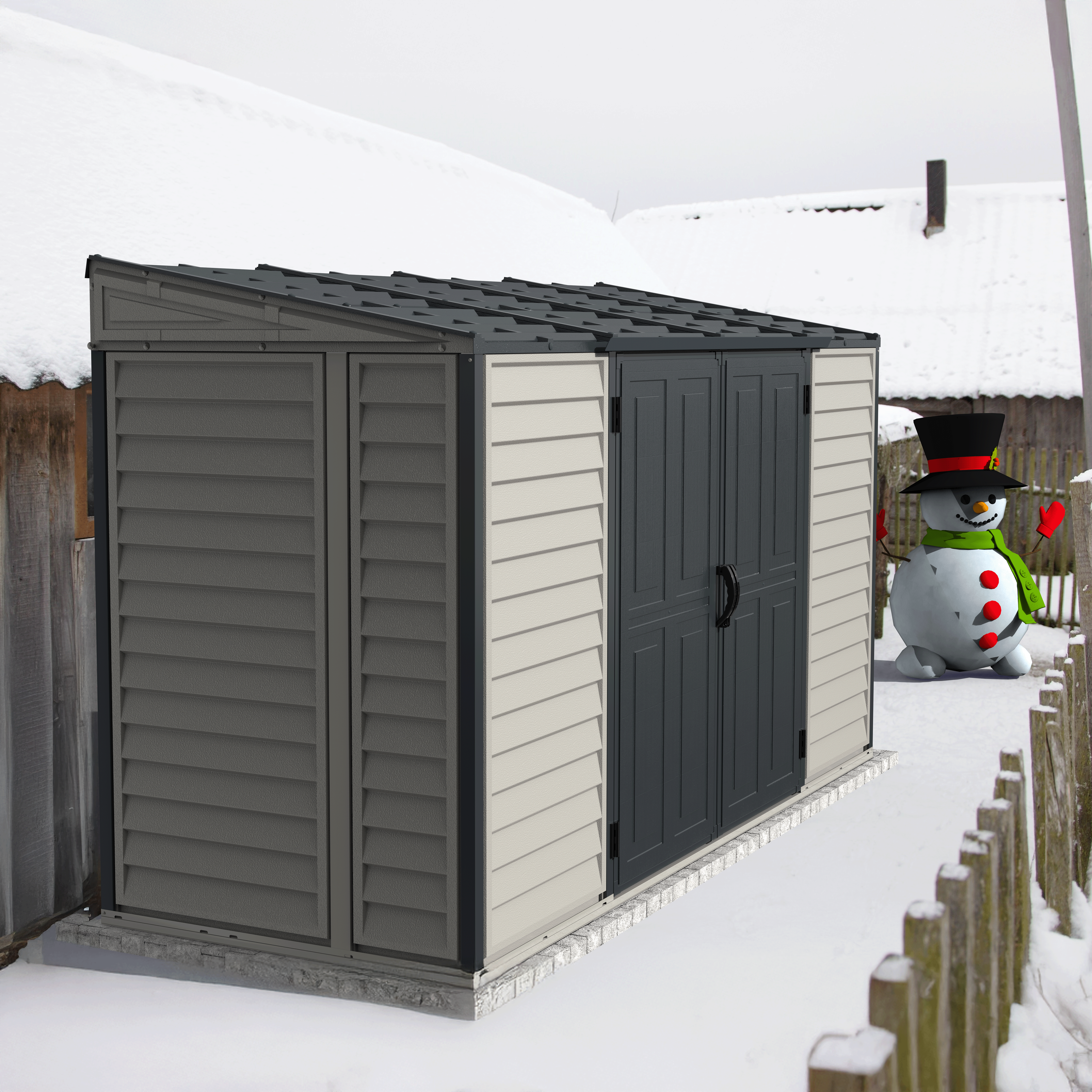 Duramax Vinyl Sheds DuraMax SideMate Plus Pro 10' x 4' Outdoor Storage Shed with Double Doors