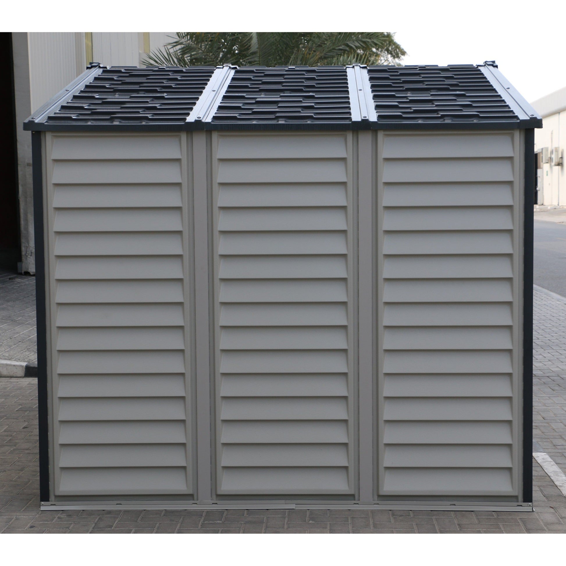 Duramax Vinyl Sheds Duramax Woodside Plus 10.5x8 Vinyl Resin Outdoor Storage Shed With Foundation Kit