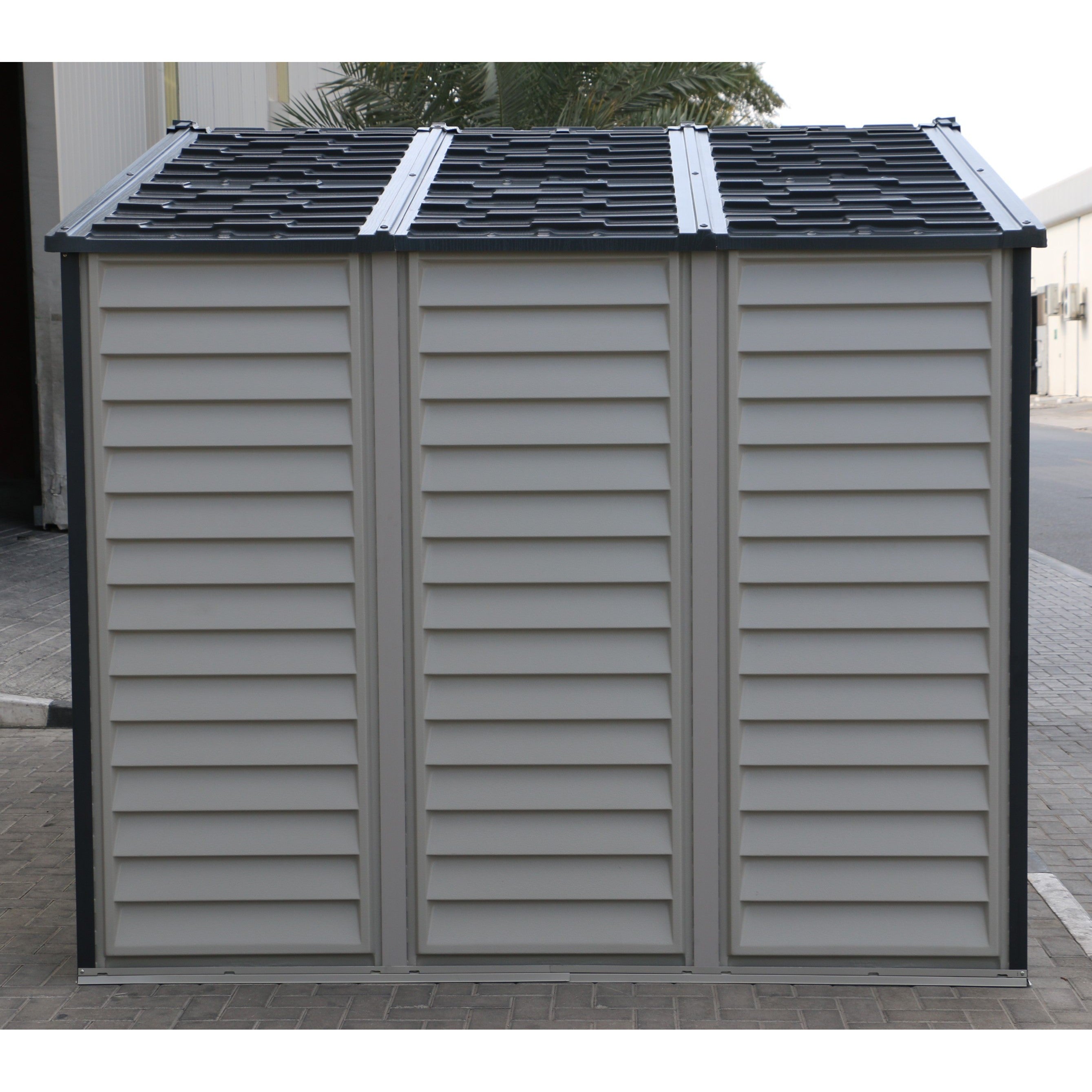 Duramax Vinyl Sheds Duramax Woodside Plus 10.5x8 Vinyl Resin Outdoor Storage Shed With Foundation Kit