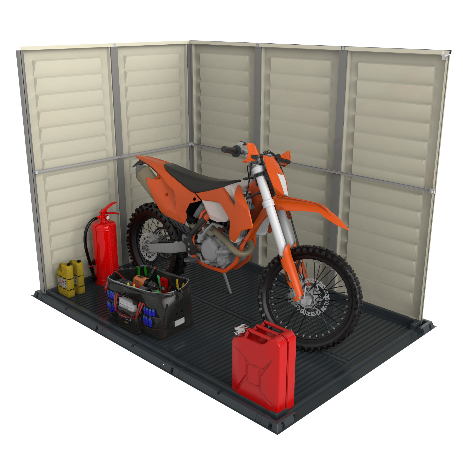 Duramax Vinyl Sheds DuraMax YardMate Plus 5 ft. 6 in. x 8ft. Gray Vinyl Storage Shed