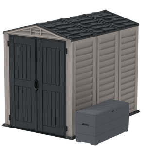 Duramax Vinyl Sheds YardMate Plus 5 ft. 6 in. x 8ft. Gray Vinyl Storage Shed