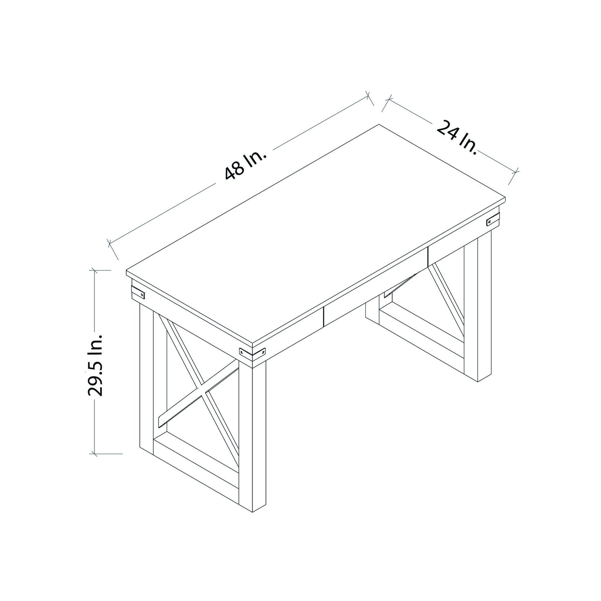 Duramax Work Desks Duramax Felix 48" Wood Desk with Drawer