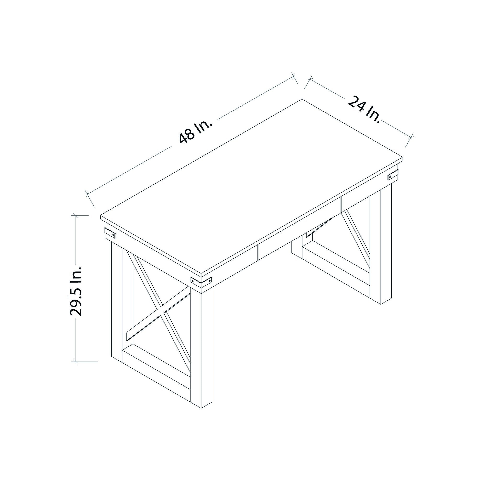 Duramax Work Desks Duramax Felix 48" Wood Desk with Drawer