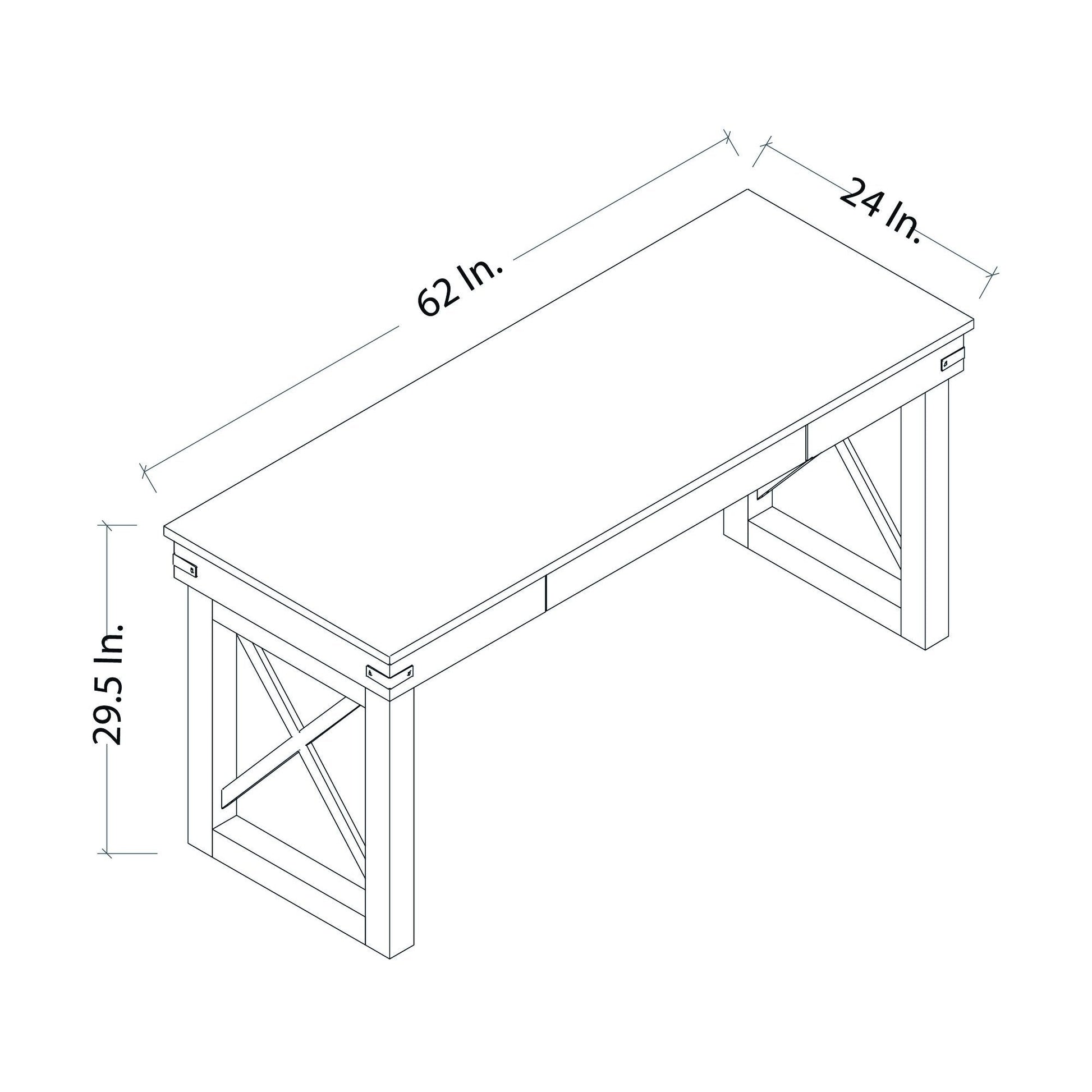 Duramax Work Desks Duramax Felix 62" Wood Desk with Drawer